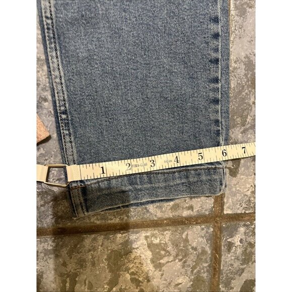H&M Divided Women"s Sz 6 Blue High Rise Mom Jeans Button Fly Denim Cropped City - Picture 10 of 11